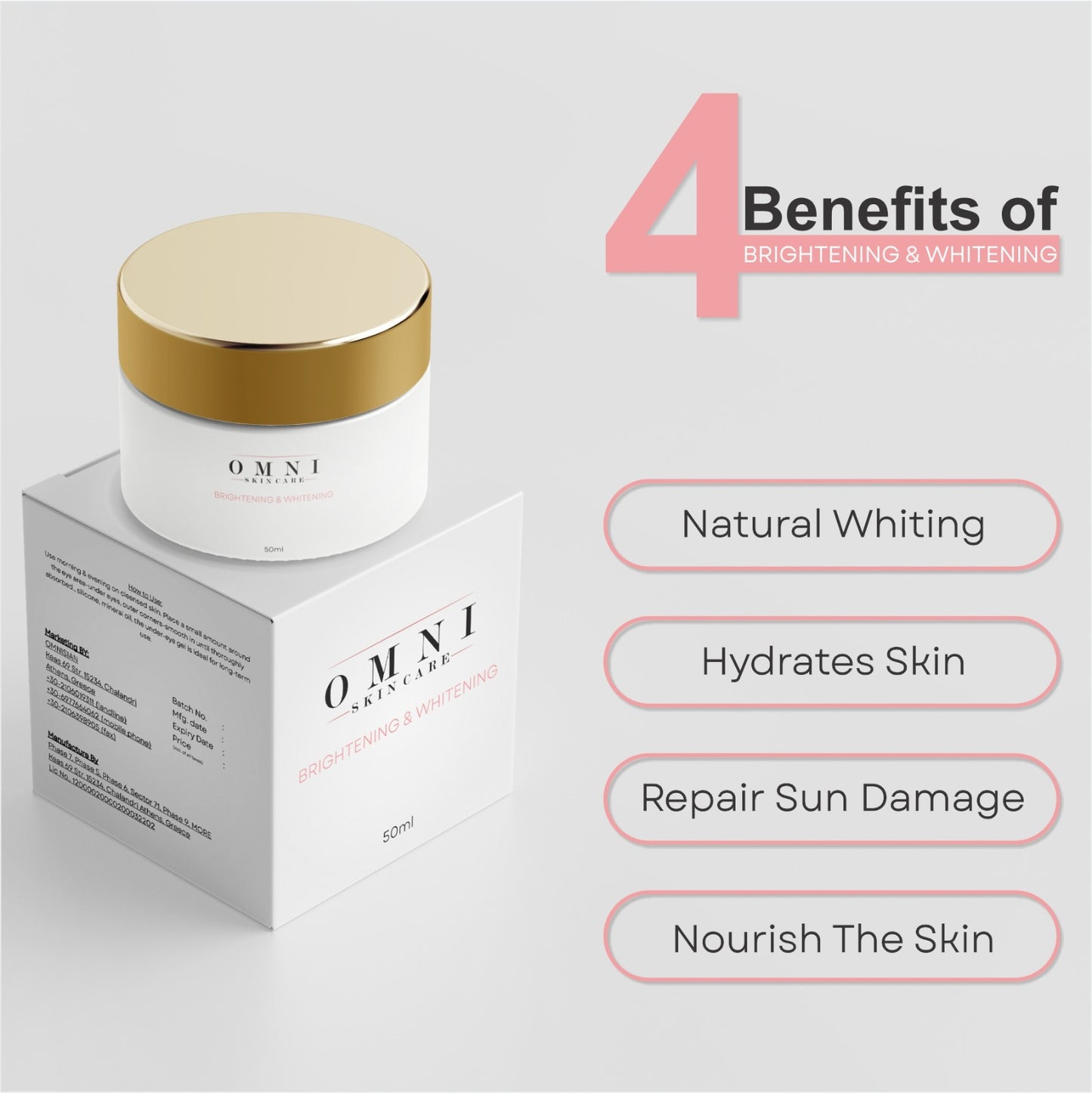 Omni White Cream - Glowing Skin with Advanced Whitening & Brightening